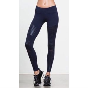 Alo yoga moto leggings navy